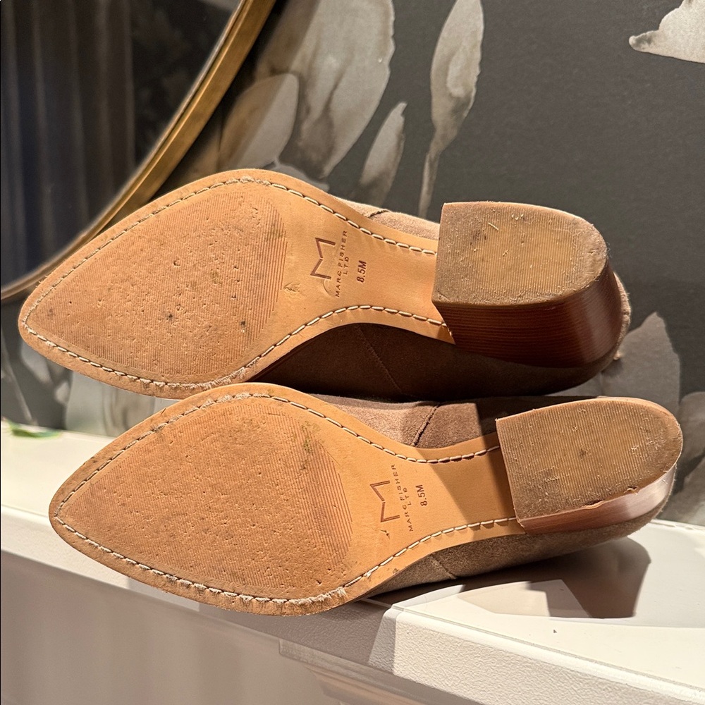 Marc Fisher Tan Suede Ankle Boots - Picture 4 of 4